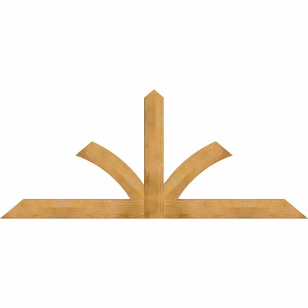 Ekena Millwork Richland Rough Sawn Timber Gable Bracket, Western Red Cedar, 96"W x 40"H x 2"D x 6"F, 10/12 Pitch GBW096X40X0206RIC00RWR - main